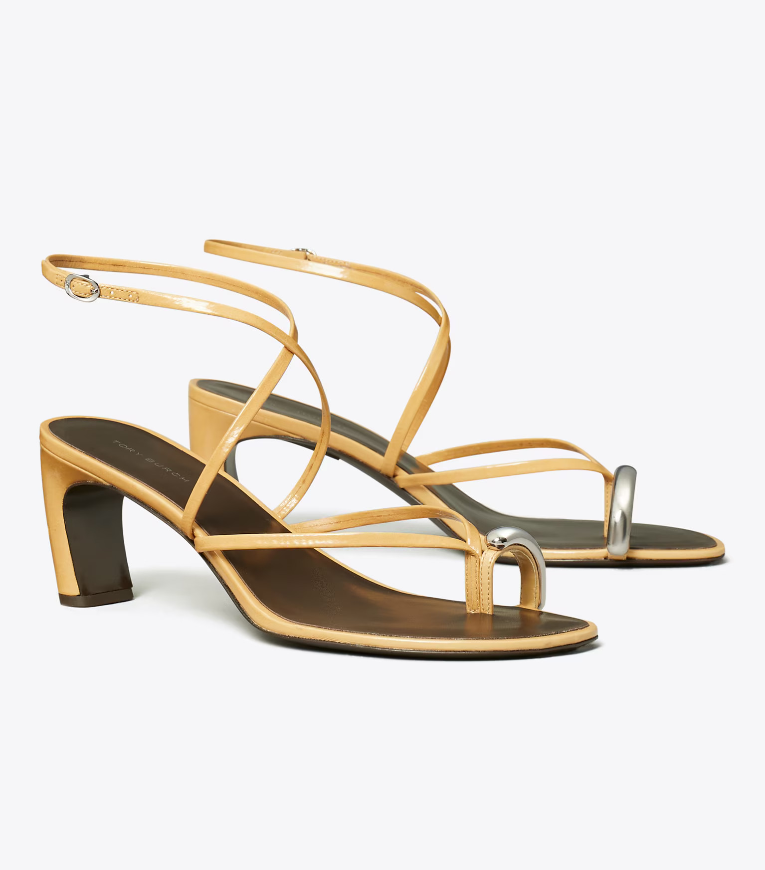 Pierced Multi-Strap Heeled Sandal: Women's Designer Sandals | Tory Burch | Tory Burch (US)