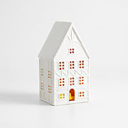 White Ceramic Holiday Townhouse + Reviews | Crate & Barrel | Crate & Barrel
