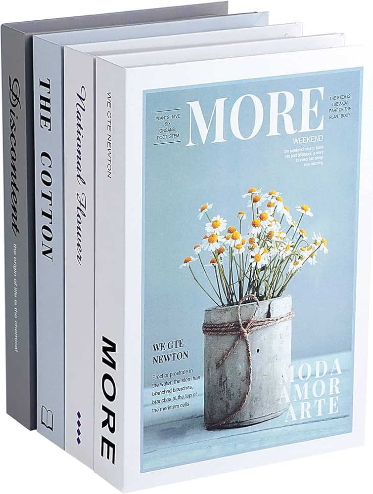 Outgeek Decorative Books Set of 4: Modern Hardcover Fake Book Decoration for Coffee Table Bookshe... | Amazon (US)