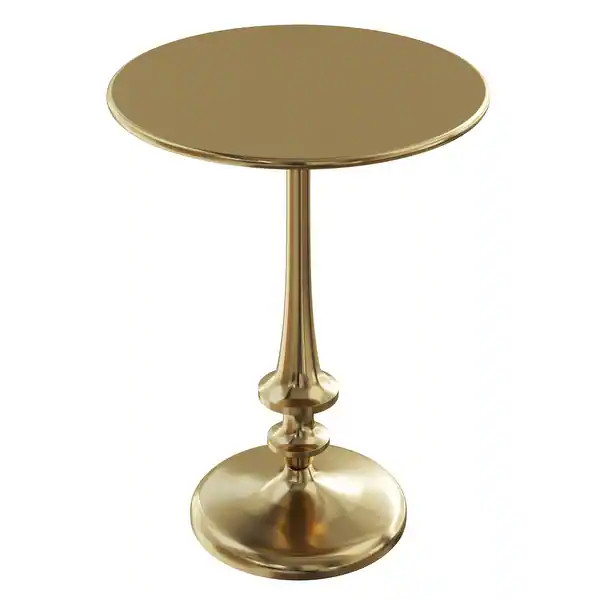 Lavish Home Iron Pedestal Side Table, Brass | Bed Bath & Beyond