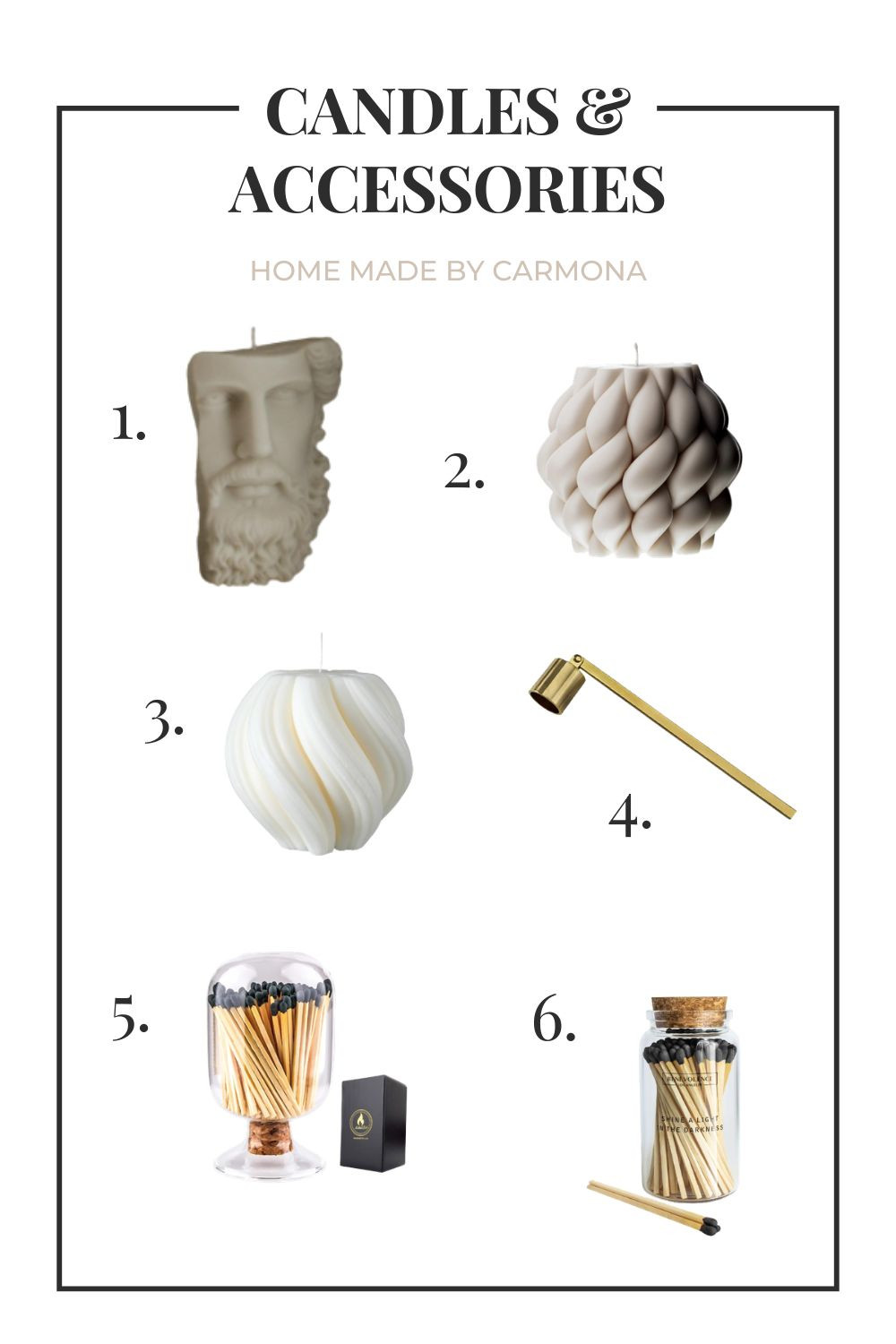 Cute Candles & Accessories | Candle snuffers, stylish matches, match holders, and beautiful candles. 

 #LTKHome