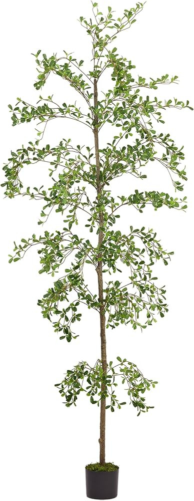 Shady Lady Faux Tree 7ft for Home Décor Black Olive Tree 84inches Realistic Fake Potted Plants w... | Amazon (US)