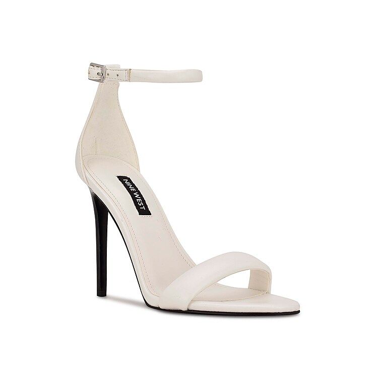 Nine West Teeya Sandal | Women's | White | Size 5 | Heels | Sandals | Ankle Strap | Stiletto | DSW