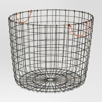 Extra Large Round Wire Decorative Storage Bin with Handles Copper - Threshold™ | Target
