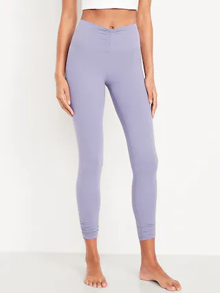 High-Waisted StudioSmooth Ruched Leggings | Old Navy (US)