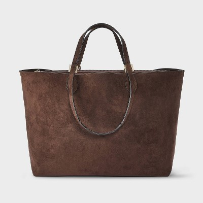 Dual Strap Triple Compartment Tote Bag - A New Day™ Brown | Target