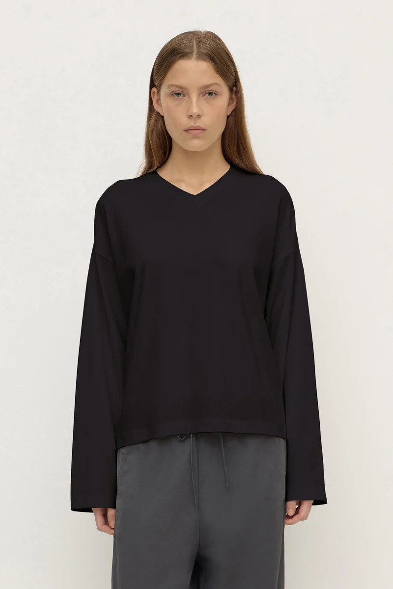 Stella V Neck Long Sleeve Tee | Assembly Label