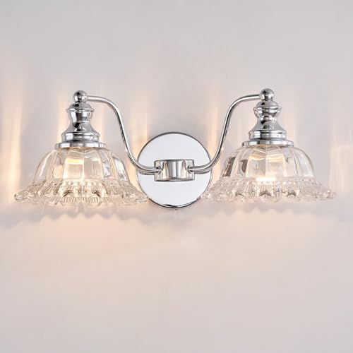 XIEDUN Chrome Vanity Light Chrome Bathroom Lights Vanity Lights for Bathroom Bathroom Light Fixtu... | Amazon (US)