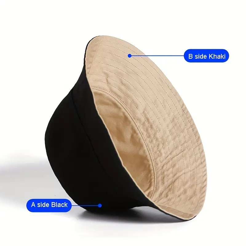 1pc Reversible Wearable Cooton Trendy Versatile Bucket Hat Double Sided Sun Hat  Men Women Daily ... | Temu Affiliate Program