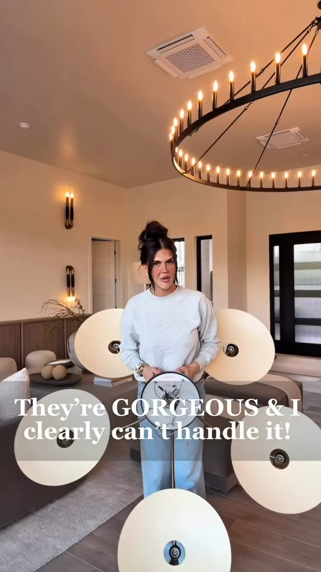 I got these new lights in and apparently I lose all coordination when something is this pretty 😅

I cannot wait to show you the finished install because oversized lighting like this COMPLETELY CHANGES a space. It’s dramatic, it’s elevated, and it makes everything feel custom. 🤩

If you’re in the market for statement lighting, this is your sign. Go big. It makes such a difference.

And yes… I’ll try not to hip thrust the next one 😂

oversized chandelier
statement lighting
modern luxury lighting
high ceiling lighting
designer inspired home


#LTKHome