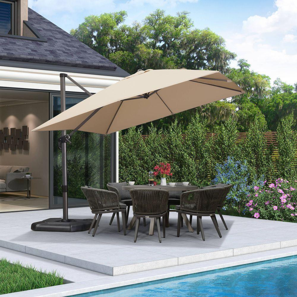 PURPLE LEAF Affordable Patio Umbrella Square and Rectangular Cantilever Umbrella | Purple Leaf
