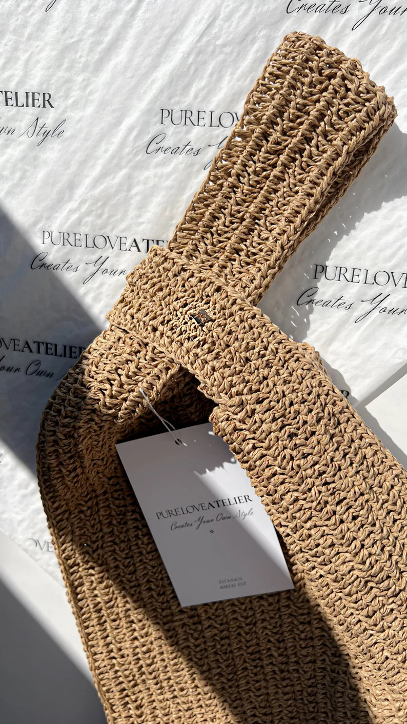 Handmade Eco-friendly Straw Bag Natural, Durable, Perfect for Summer & Beach - Etsy | Etsy (US)