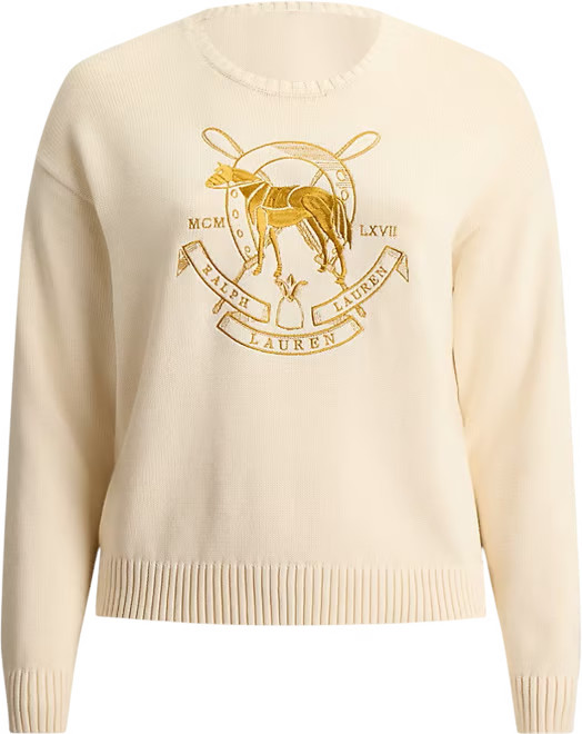 Women's Embroidered Crewneck Knit Sweater | Macy's