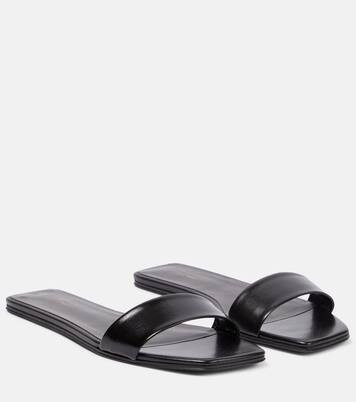 Chocolate leather flats | Mytheresa (US/CA)