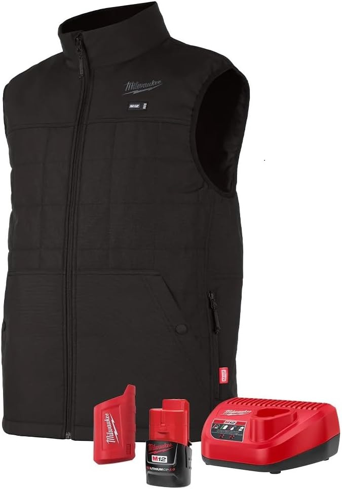 Milwaukee 305B-21 M12 Black Heated Axis Vest Kit Witha Battery And Chager LARGE | Amazon (US)