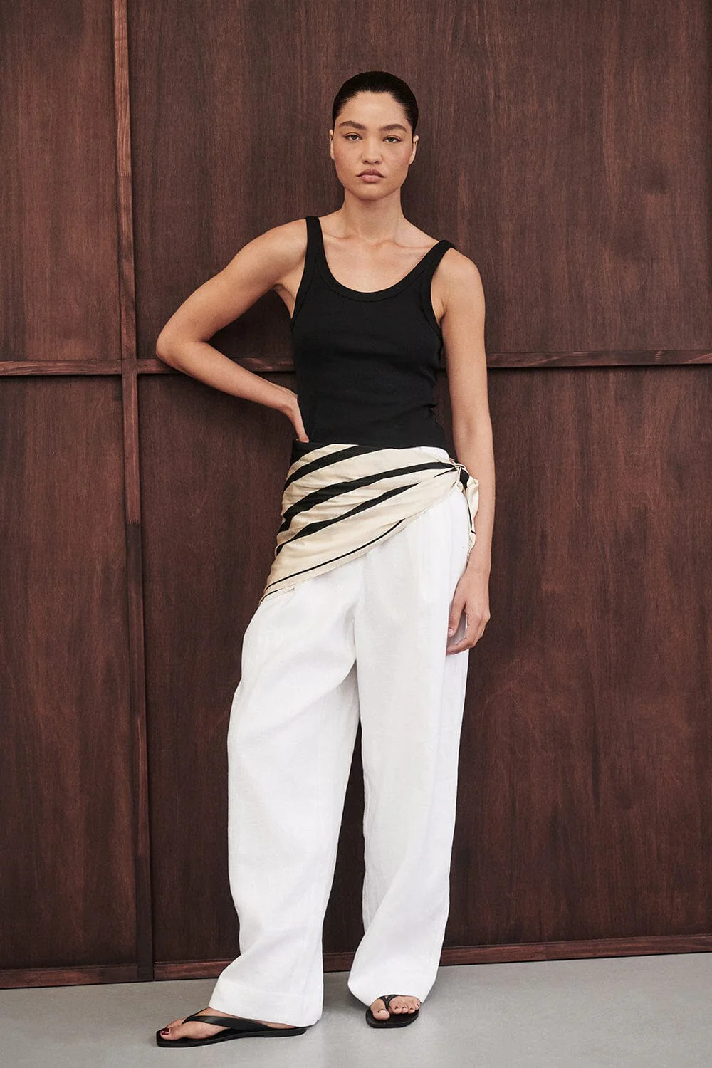 FRAN WHITE LINEN PANT | DISSH