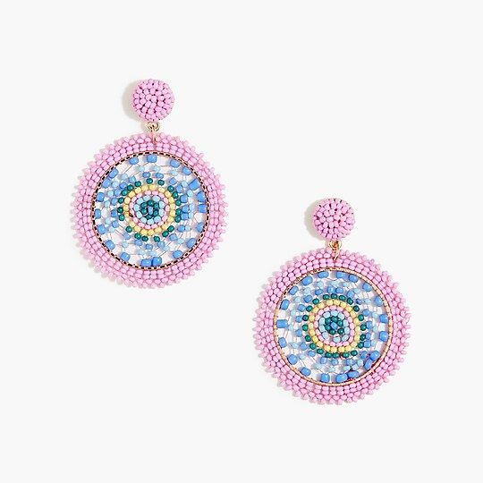 Multibeaded circle statement earrings | J.Crew Factory