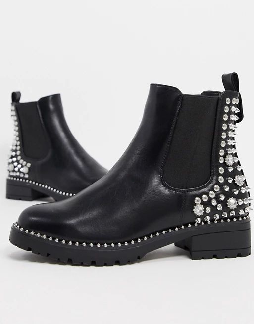 Truffle Collection hardware detail chelsea boots in black | ASOS (Global)