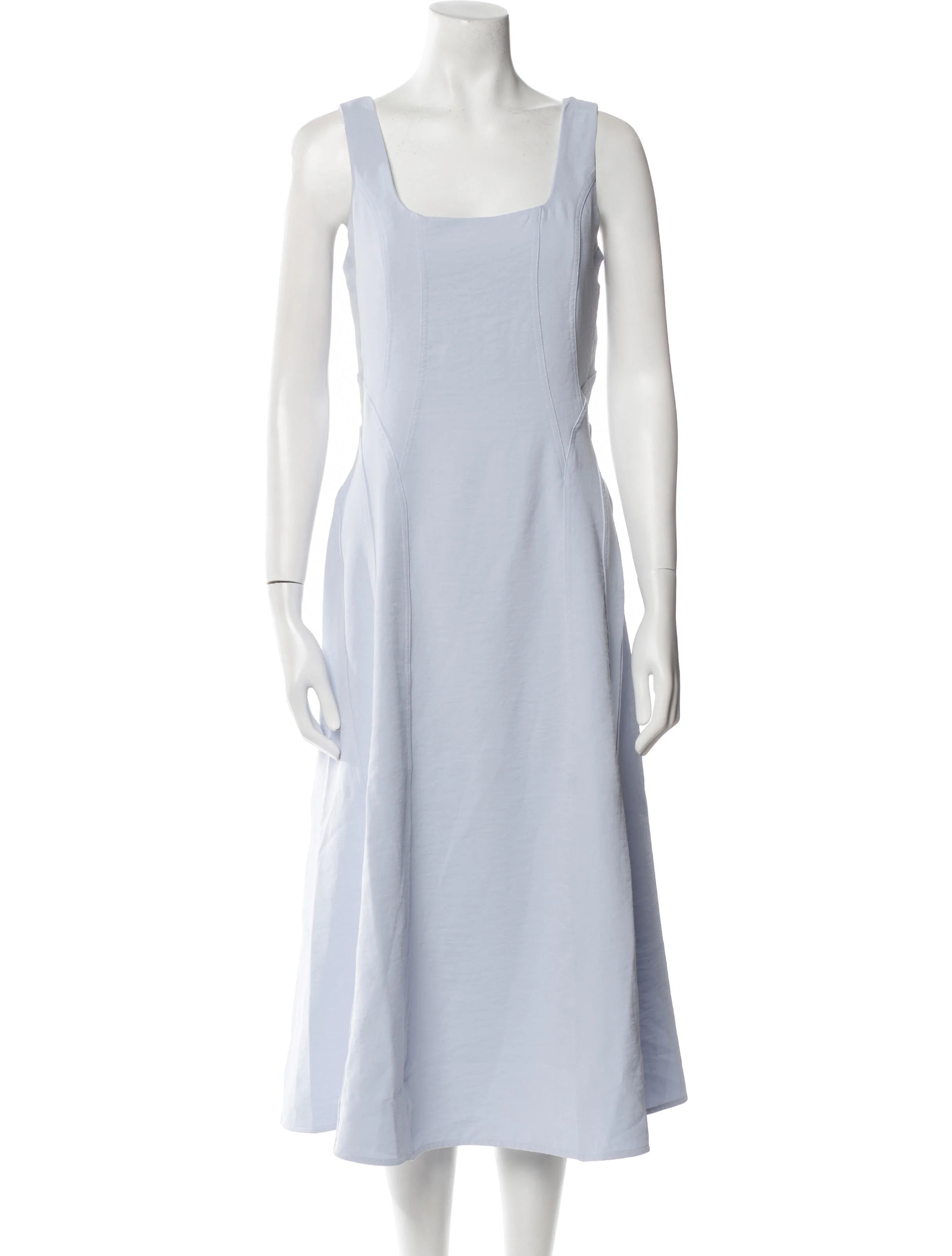 Square Neckline Midi Length Dress | The RealReal