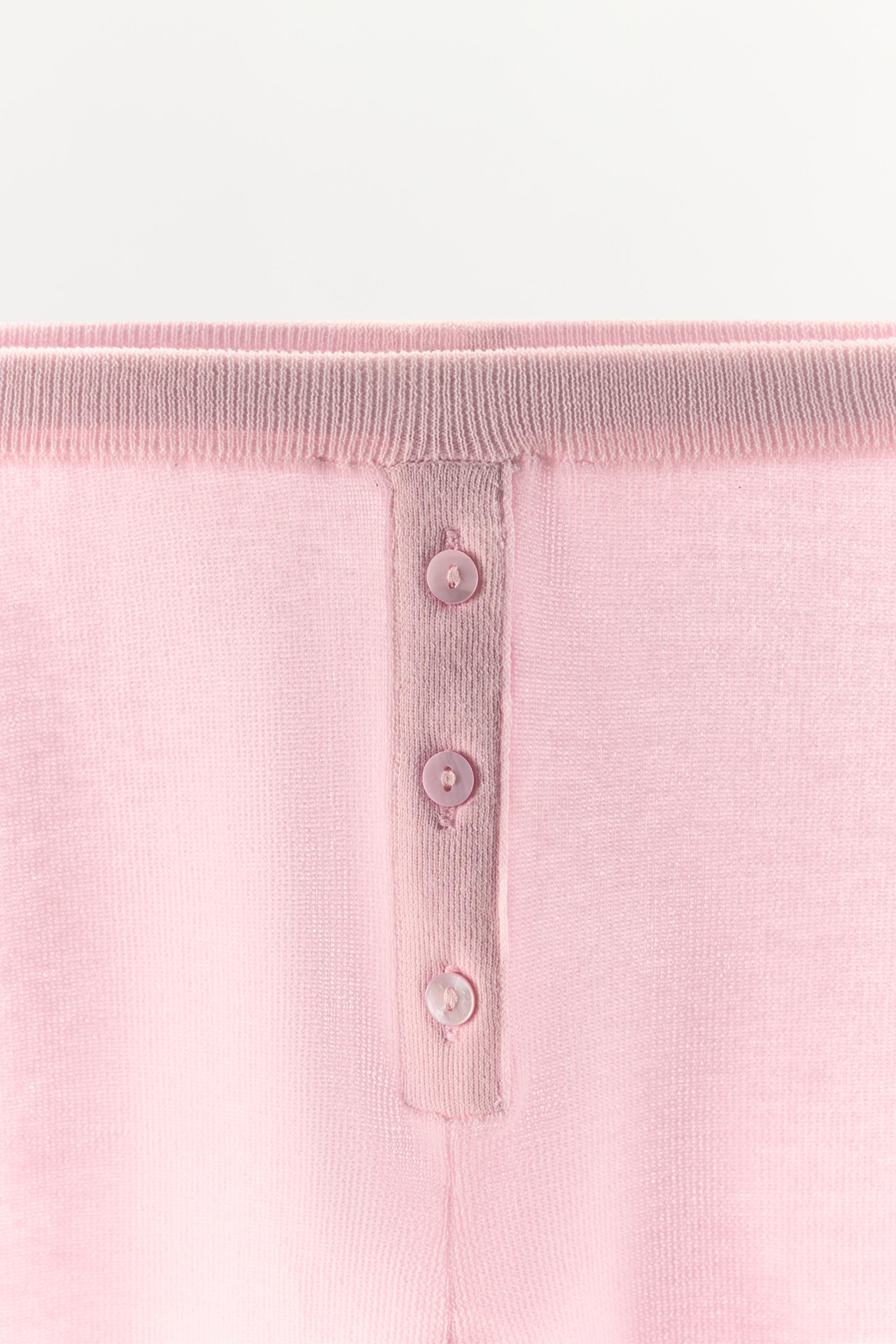 KNIT BUTTON-UP CAPRI LEGGINGS | Zara UK
