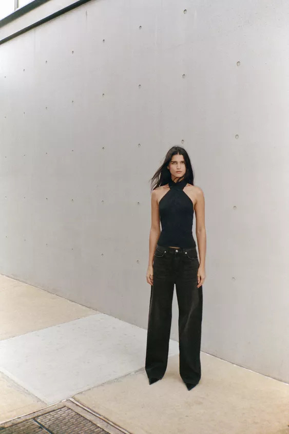 TRF HIGH RISE STRAIGHT WIDE LEG JEANS | Zara US