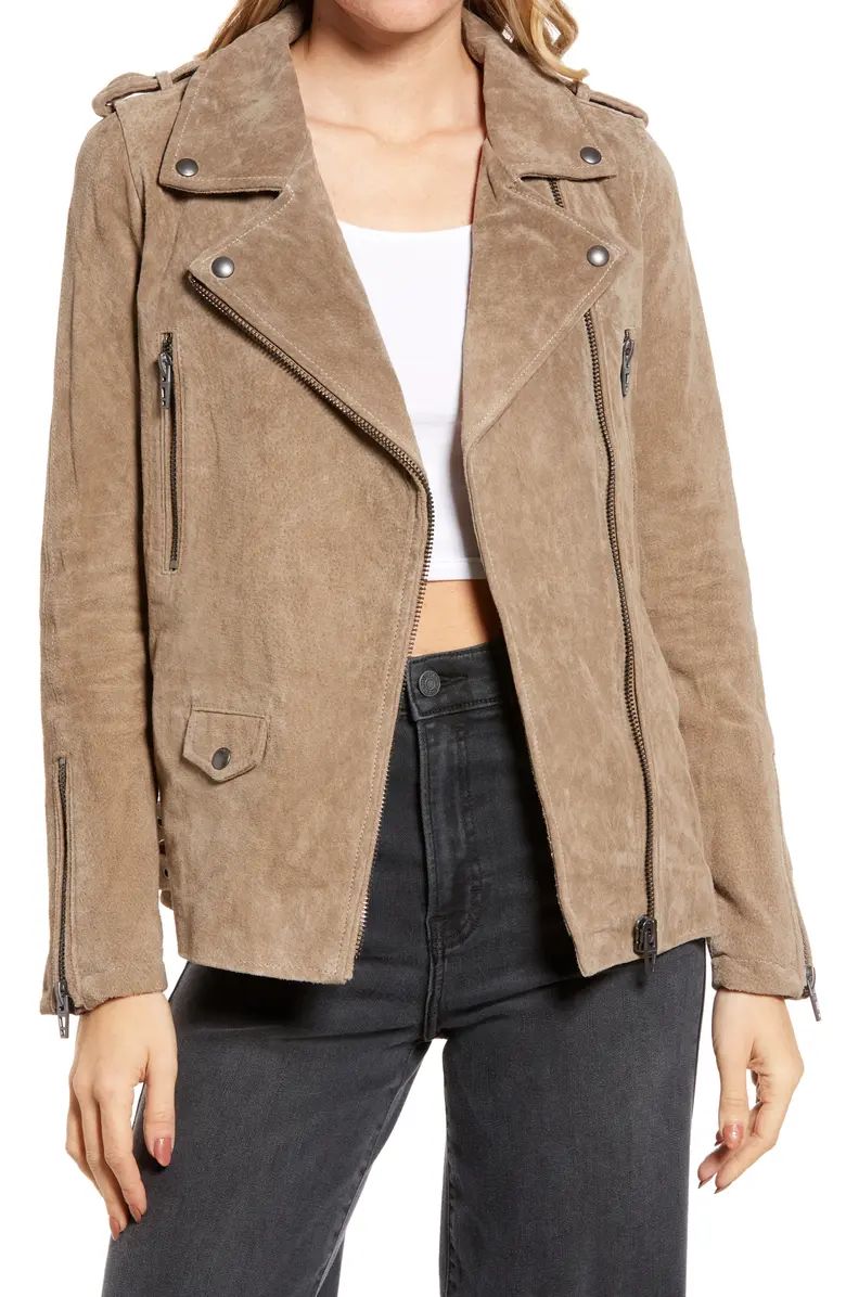 Long Suede Moto Jacket | Nordstrom