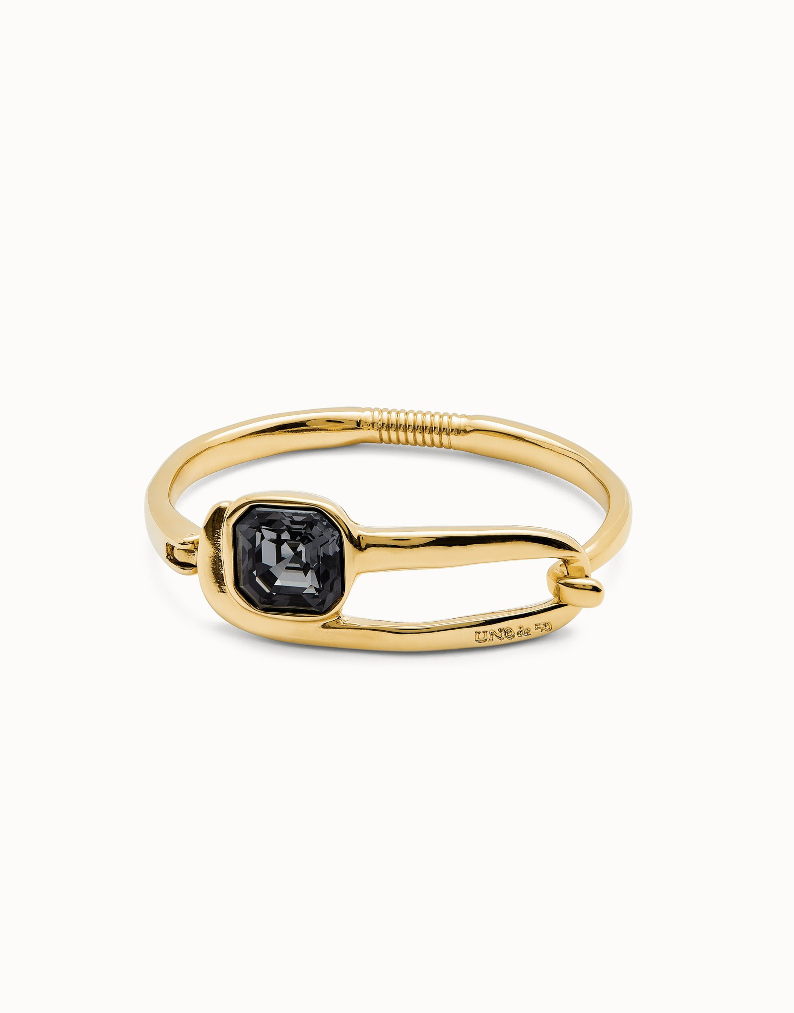 Bangle bracelet with a black crystal | UNOde50