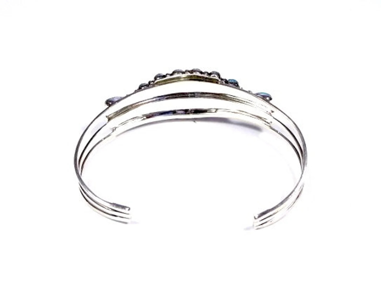 Kingman Turquoise Cuff Cluster Bracelet/ Genuine Turquoise & - Etsy | Etsy (US)