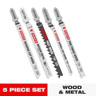 T-Shank Jig Saw Blade Assorted Set (5-Piece) | The Home Depot