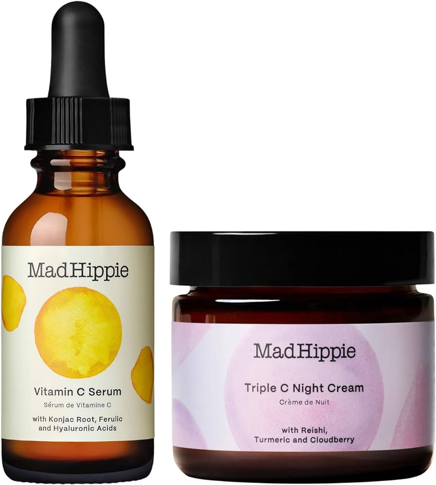 Mad Hippie Vitamin C Serum for Face with Hyaluronic Acid & Triple C Night Cream Ceramide Moisturi... | Amazon (US)