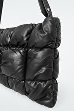 PILLOW QUILTED CLUTCH - LEATHER - BLACK - COS | COS UK