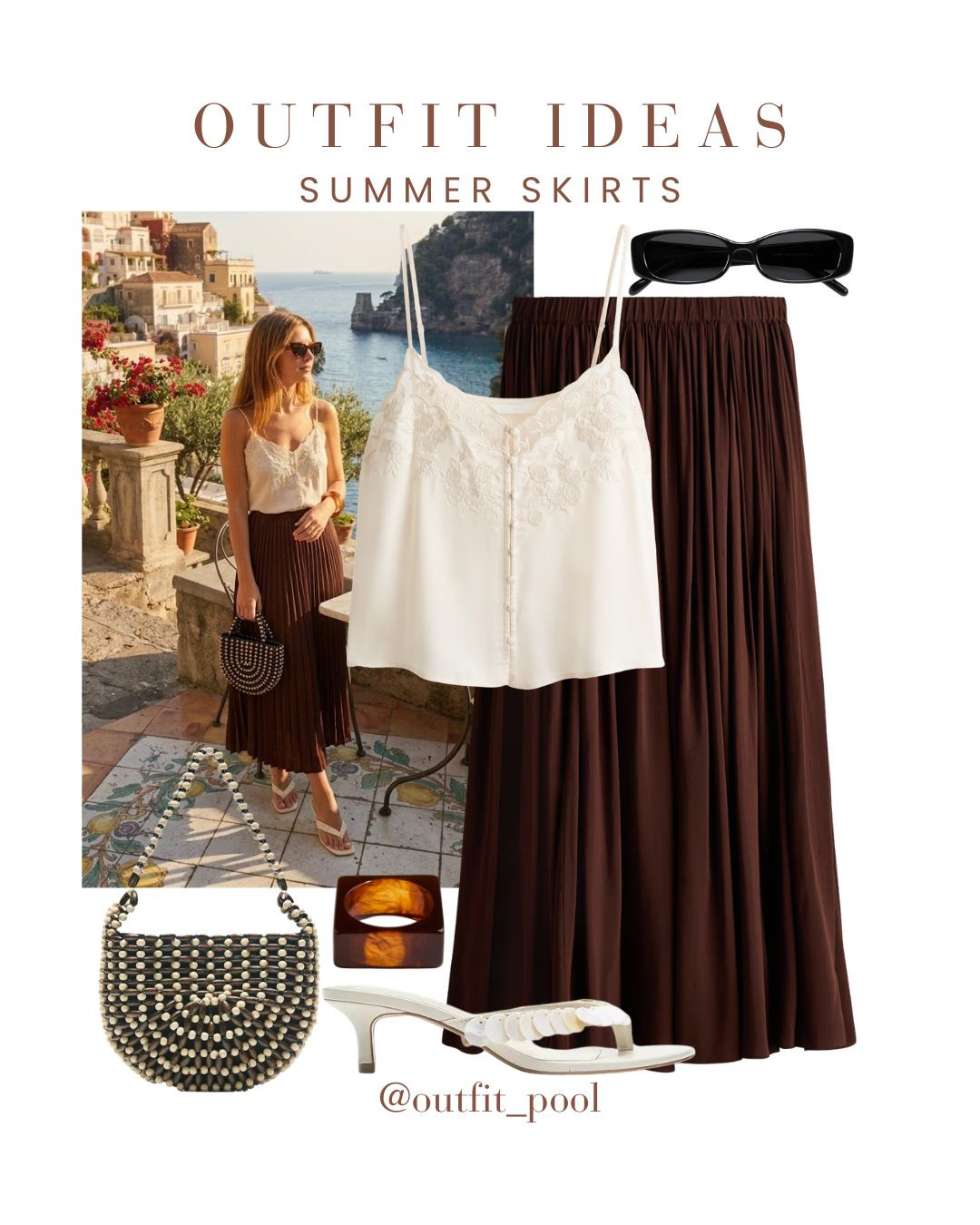 
3 skirt outfits for summer ☀️✨ Styled 3 different skirts for all your summer plans — from casual days to vacation dinners 🌴🙌 1️⃣ Mini denim skirt — fun, casual, and perfect for everyday summer looks 💙 2️⃣ Striped orange skirt — bright, playful, and made for vacation vibes 🍊🌴 3️⃣ Brown maxi skirt — flowy, chic, and perfect for sunset dinners or brunch 🤎 (Summer Skirt, Summer Skirt Outfit, Midi Skirt Summer Look, Maxi Skirt Outfit, Mini Skirt Summer Outfit, Chic Summer Style, Casual Summer Outfit, Vacation Outfit Ideas, Coastal Chic Style, , Skirt with Tank Top, Skirt with Sandals, Summer Capsule Wardrobe, Neutral Summer Looks, Beach Vacation Outfit, Summer Outfit Inspiration) 

 #LTKgrwm #LTKPetite #LTKTravel
