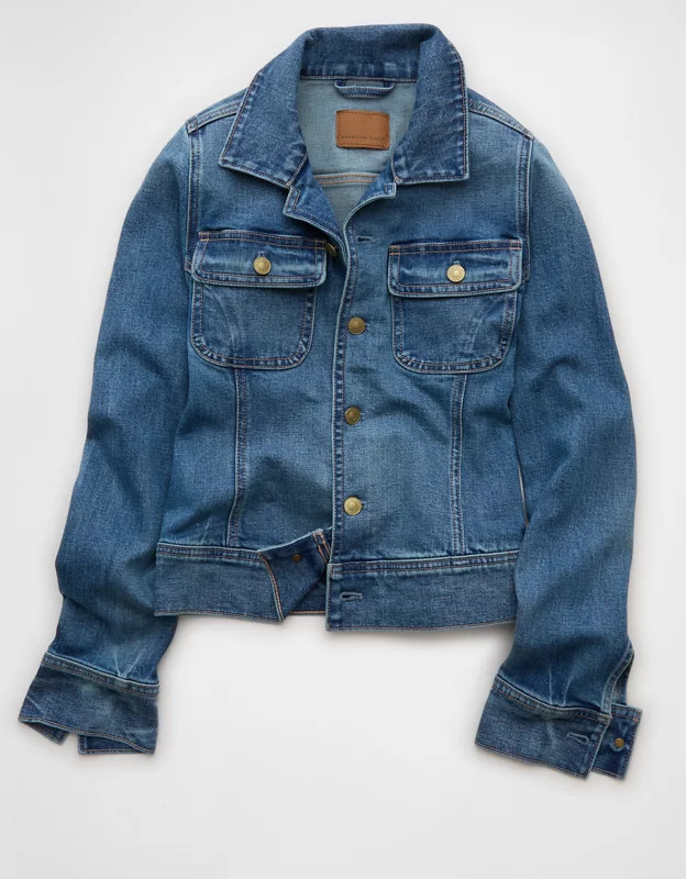 American Eagle Denim Jacket, AE x Sydney Sweeney Cinched Waist Denim Jacket | American Eagle Outfitters (US & CA)