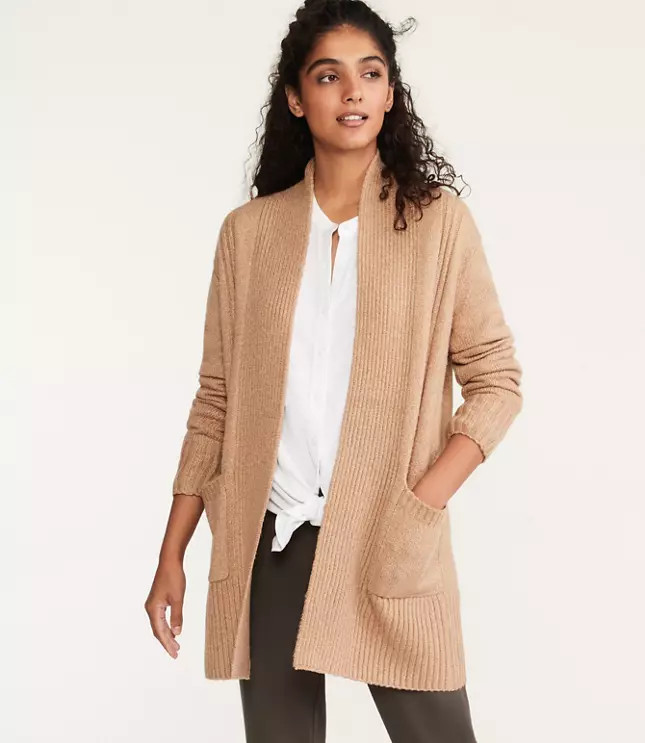 Lou & Grey Melange Open Cardigan | LOFT