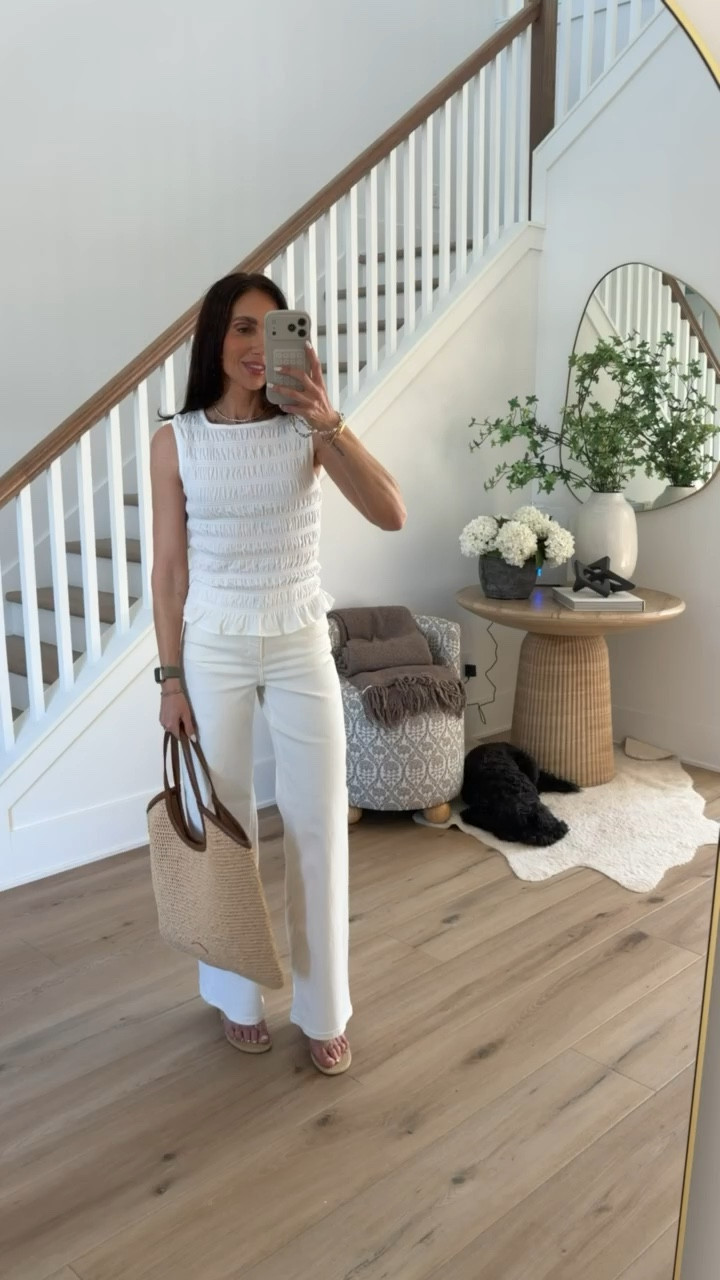 All white outfit from Target, spring style, summer fashion, white jeans, annabrstyle

#LTKOver40