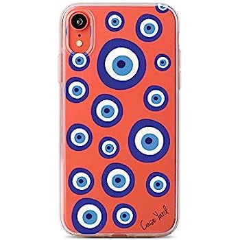 iPhone Xr Cases Clear Case Yard iPhone Xr Case Slim Fit Xr iPhone Case Clear Evil Eyes Design Sof... | Amazon (US)