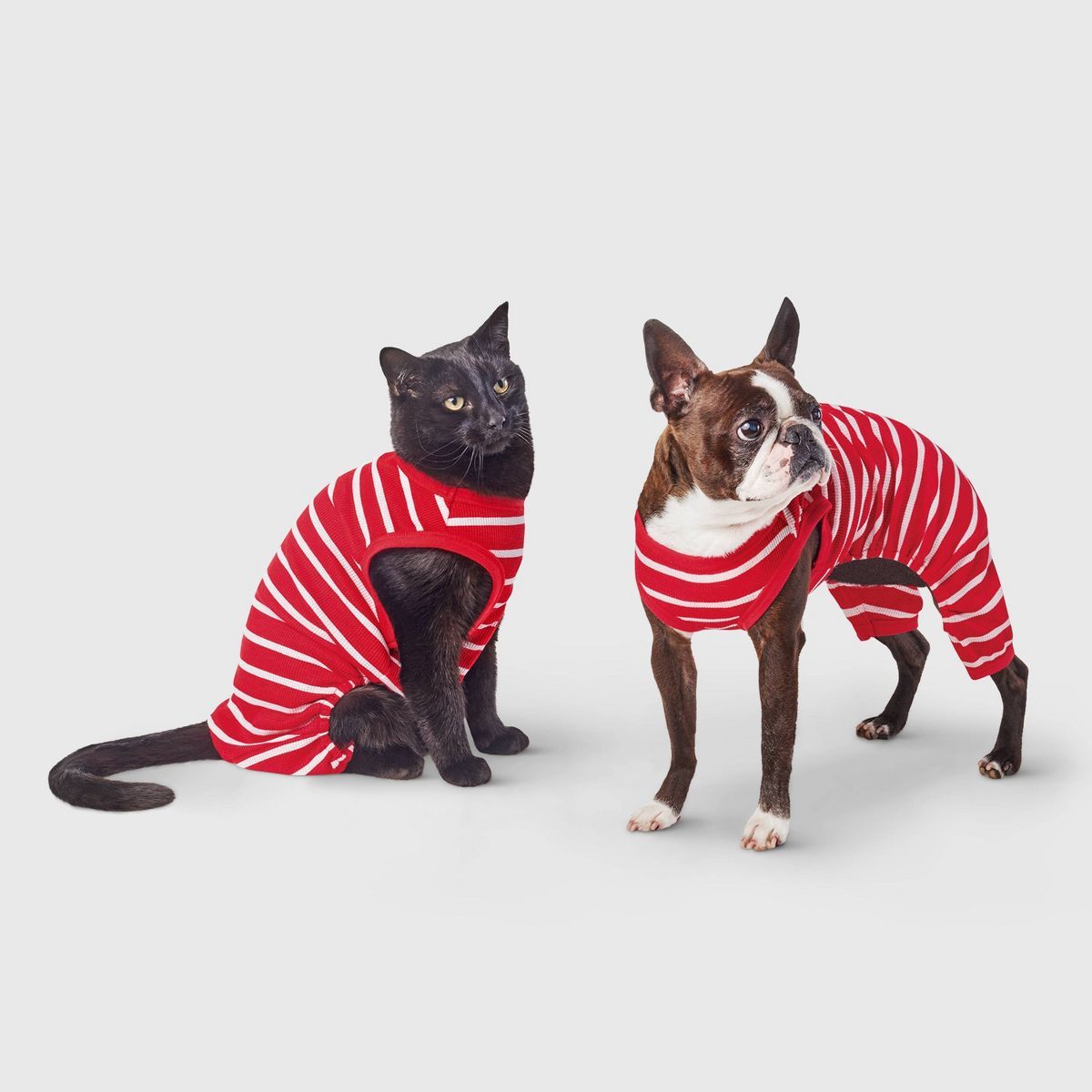 Striped Matching Family Thermal Cat and Dog Pajamas - Wondershop™ - White/Red | Target