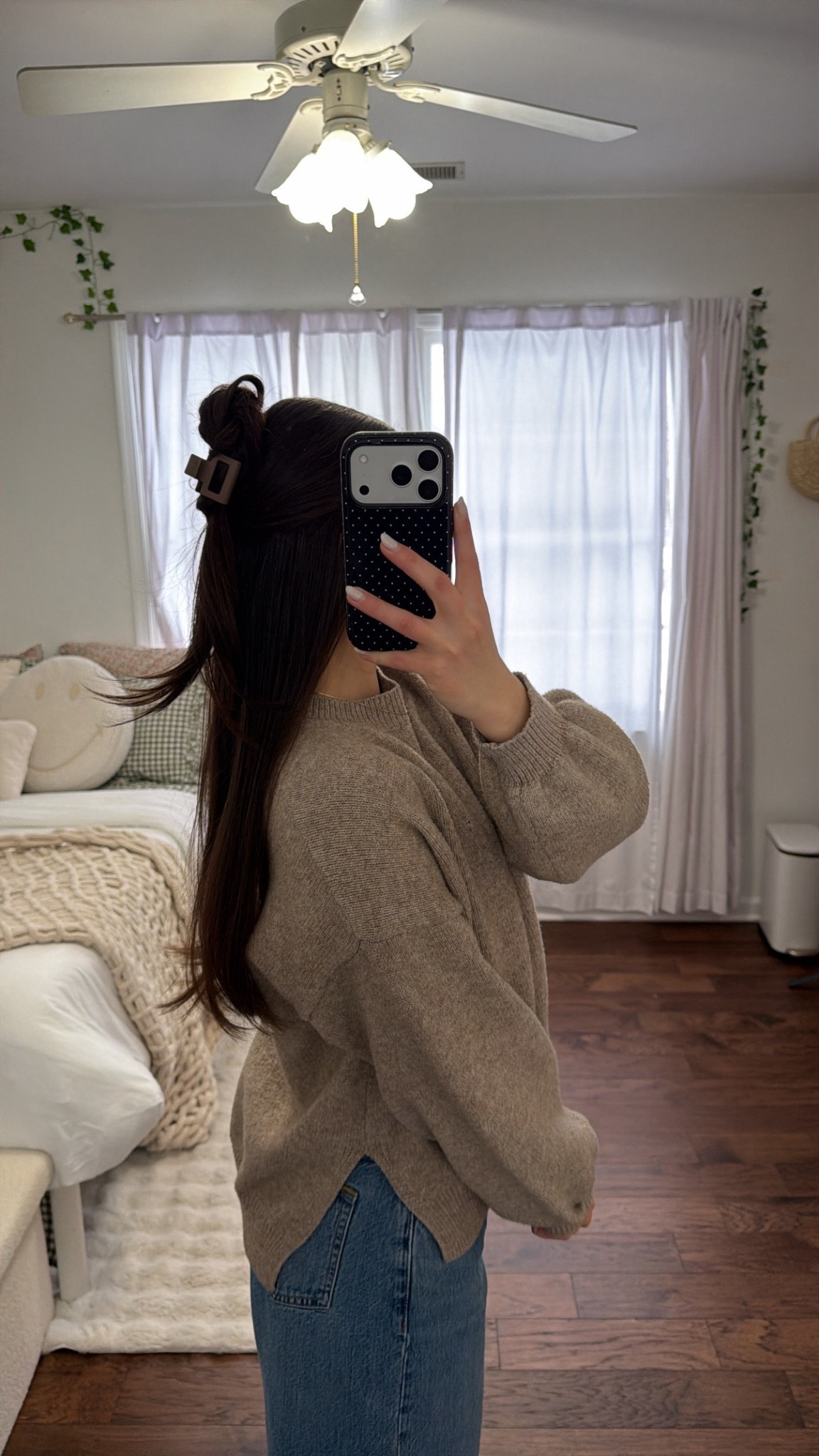 half up half down style 🤍✨🫶🏼