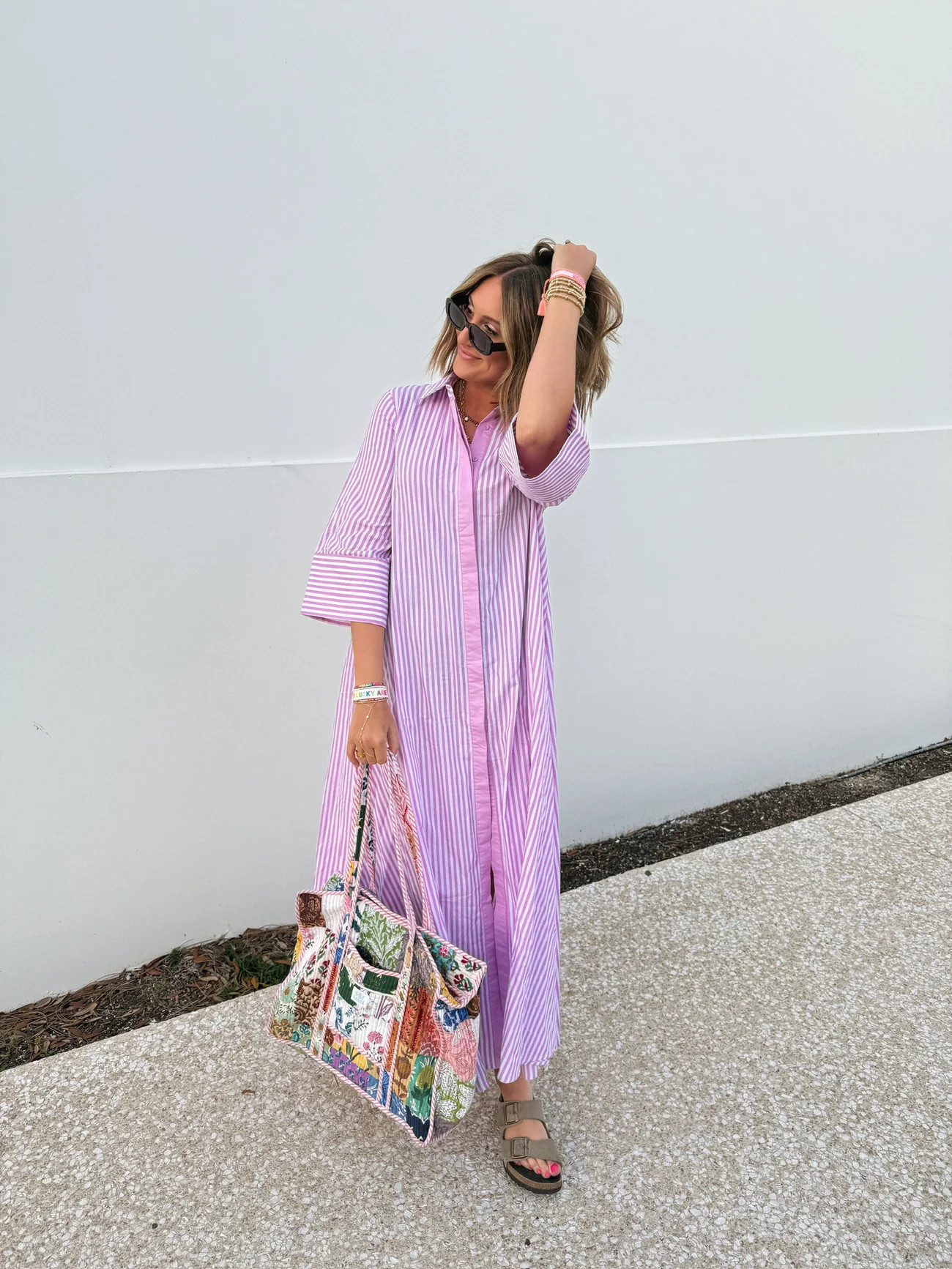 white lotus maxi dress - pink | Etta+East