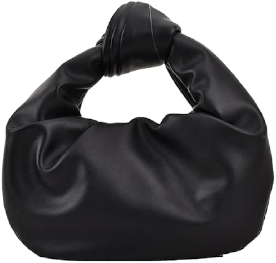 Women's Wrinkled Leather Cloud Shape Knotted Handbag Fashion Y2K Dumpling Underarm Hobo Clutch Pu... | Amazon (US)