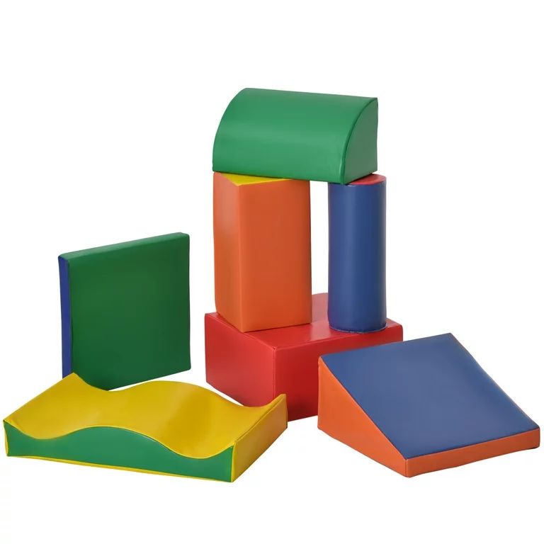 Soozier 7 Piece Soft Play Blocks Kids Climb and Crawl Gym Toy Foam Building and Stacking Blocks N... | Walmart (US)