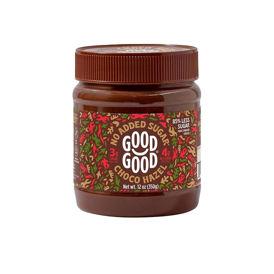 GOOD GOOD No Added Sugar Belgian Choco Hazel Spread - Chocolate Spread with Natural Sweeteners - ... | Amazon (US)