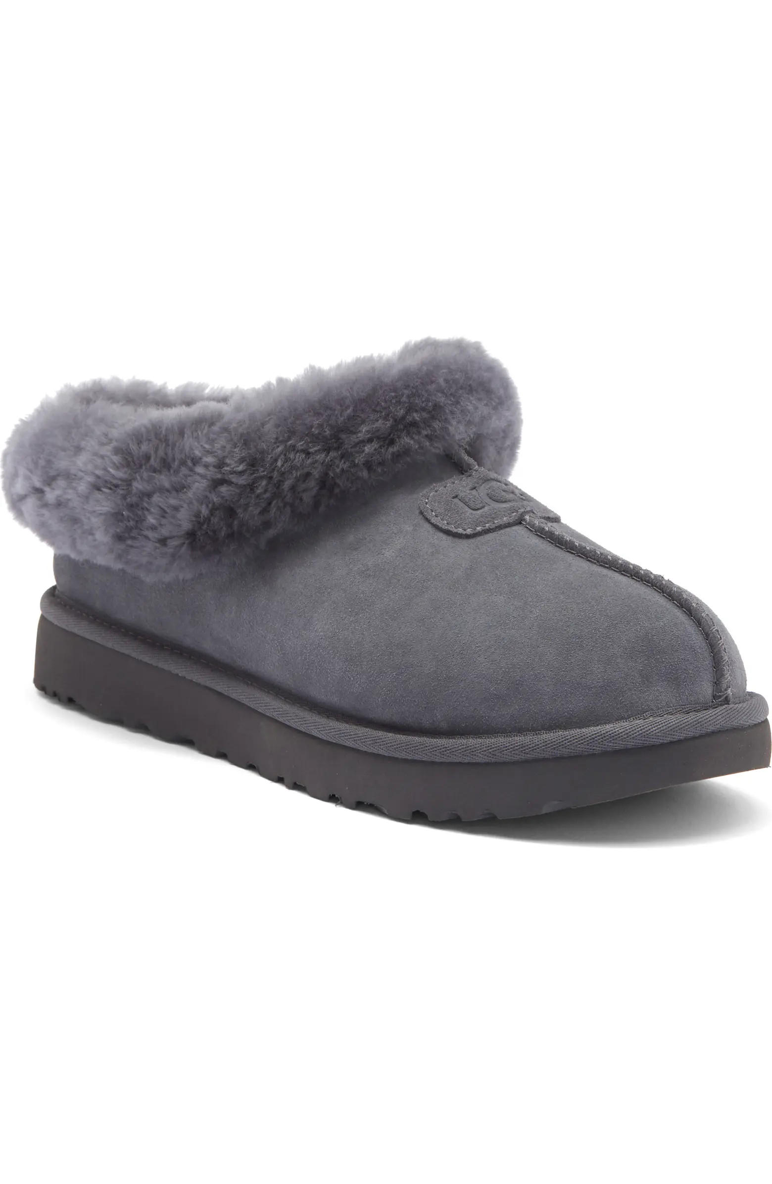 Tazzette Genuine Shearling Collar Slipper (Women) | Nordstrom