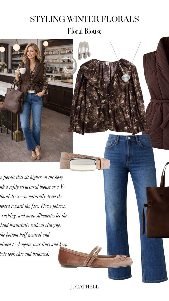 Winter florals, but styled for real life ❄️🌸 This edit is all about balancing soft, feminine prints with cozy layers and polished staples—think florals paired with knits, boots, and structured outerwear for a look that feels fresh all season long. Save this for winter outfit inspiration and tap to shop each floral piece styled in an easy, elevated way.

#LTKStyle #WinterFlorals #FloralOutfits #ColdWeatherStyle #LTKFinds #ChicWinter #EverydayStyle #LayeredLooks #StyleInspo 

 

#LTKdayinmylife #LTKootd #LTKOver40