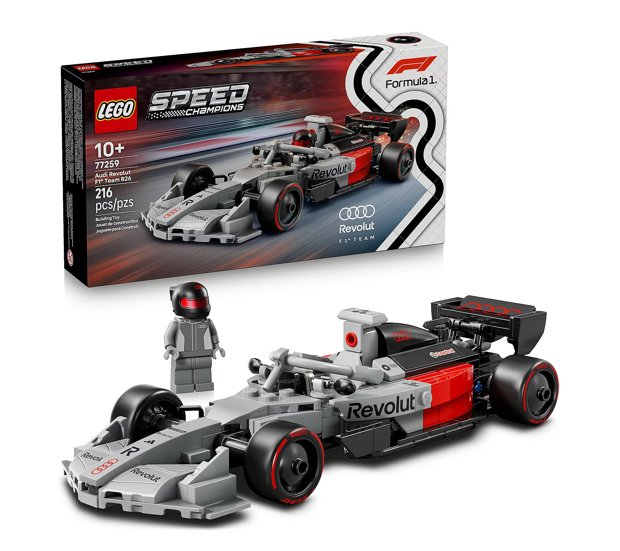 LEGO Speed Champions Audi Revolut F1 Team R26 R ace Car 77259 | QVC