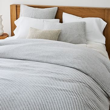 European Flax Linen Classic Stripe Duvet Cover &amp; Shams | West Elm (US)