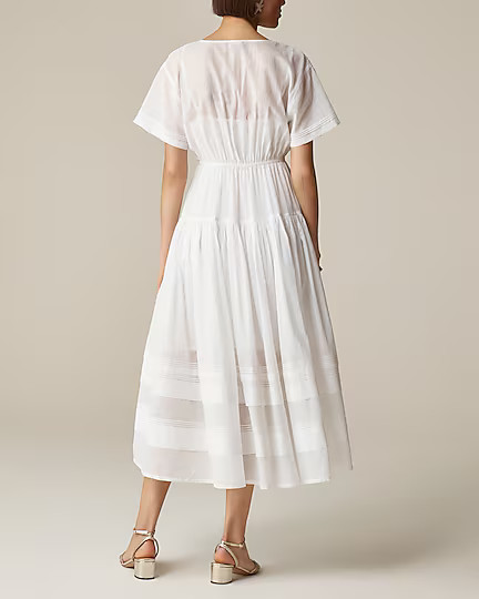 Pintuck shirtdress in cotton voile | J. Crew US