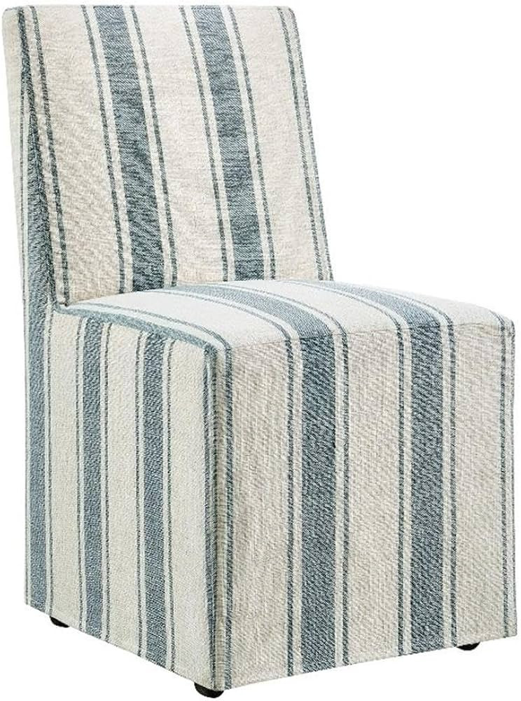 Modway Tessera Upholstered Parsons Dining Room Chair with Removable Blue Stripe Striped Slipcover... | Amazon (US)