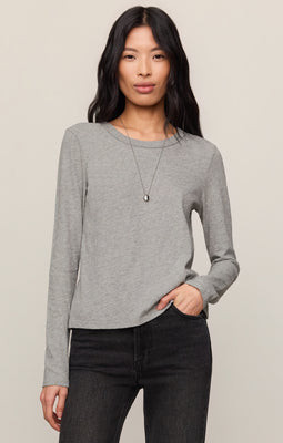 Junie Long Sleeve Tee - Heather Ash / Small | Z Supply