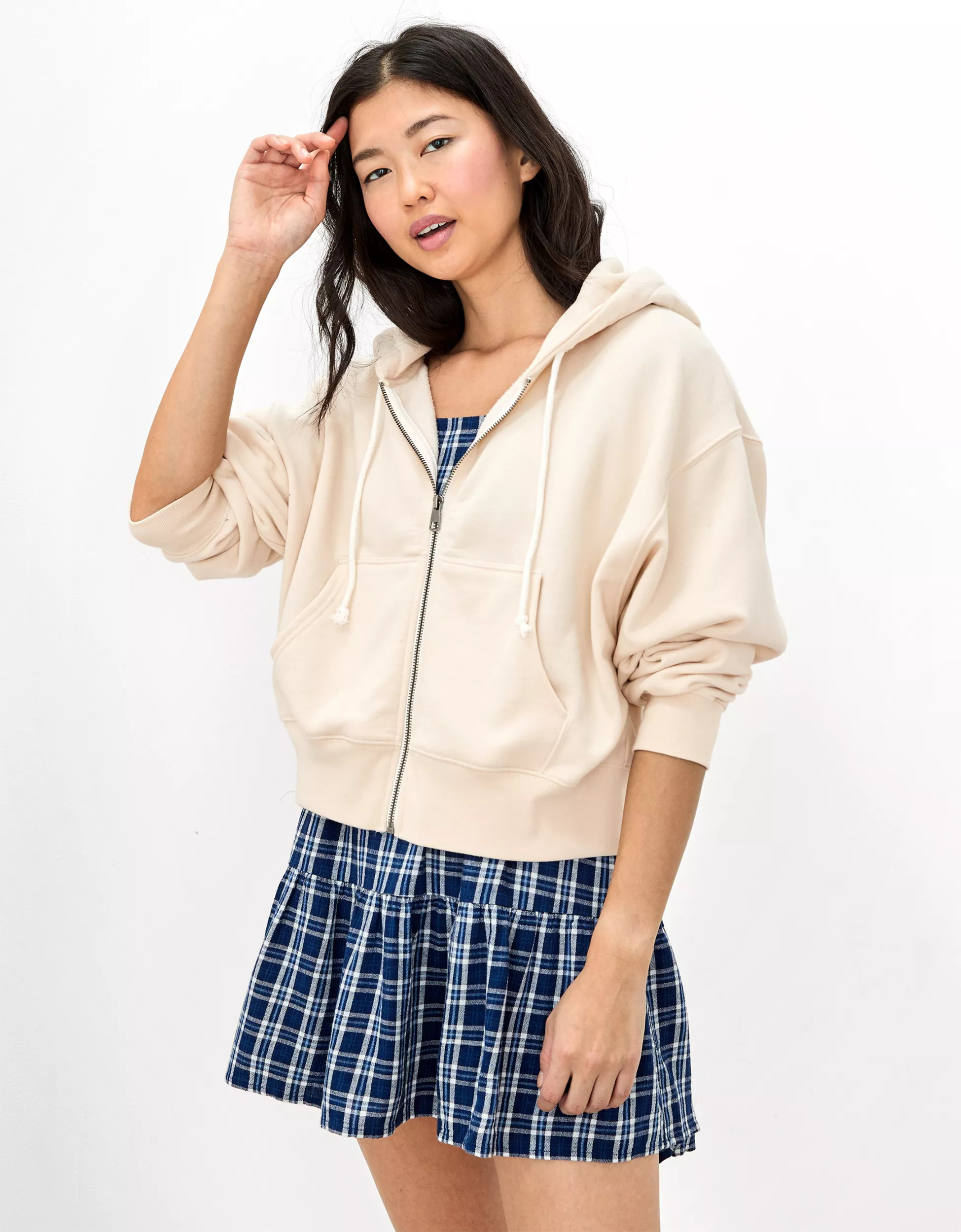 AE Cropped Zip-Up Hoodie | American Eagle Outfitters (US & CA)
